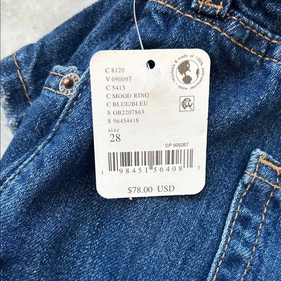 Free People We The Free Demi Denim Mini Skort Mood Ring Blue | 28 - Picture 9 of 9